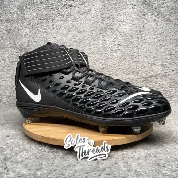Nike Force Savage Pro 2 TD Detachable Football Size 14 MenBlack White BV3981-001 - Picture 2 of 8